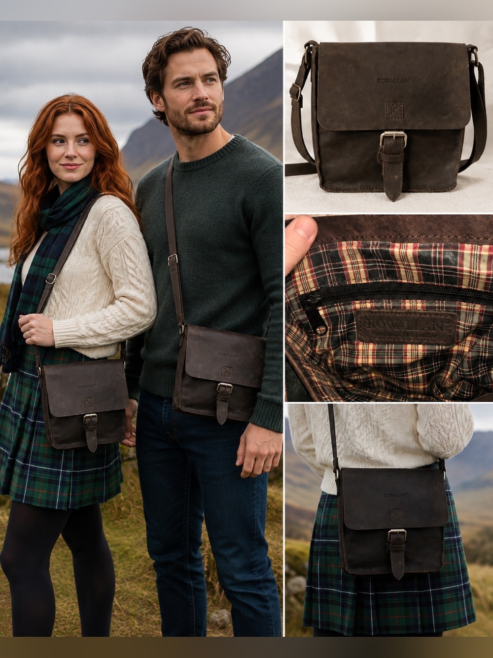 Rowallan Scottish Leather Crossbody UNISEX